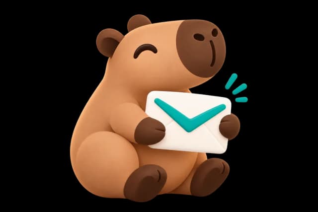 CapiMail mascot celebrating free emails